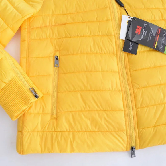 Marc Cain Bright Yellow Lightweight Puffer Outdoor 3M Thinsulate  Jacket Size 3 - Picture 9 of 15